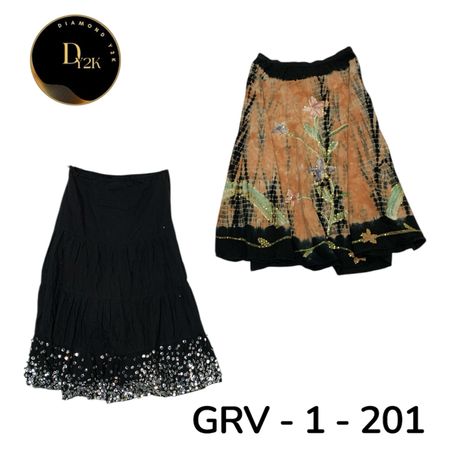 Classic Cotton Skirt with Intricate Embroidery – Soft & Breathable(GRv-1-201)