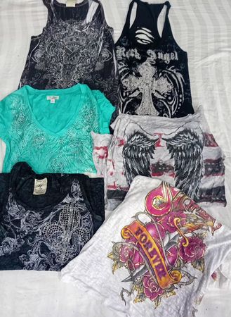 CR6336 Y2K Gothic Baby Tees