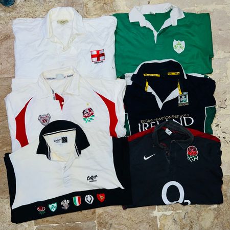 Mischung aus Vintage-Club-Rugby-Shirts Bundle 31