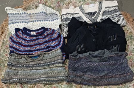 90s Printed Wool Acrylic Sweater