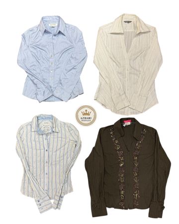 Y2K fitted office shirt At 478