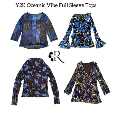 Y2K Oceanic Vibe Printed Full Sleeve Tops RW-1540