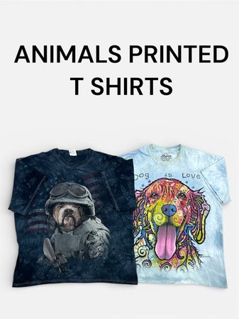 ANIMALS PRINTED T SHIRTS