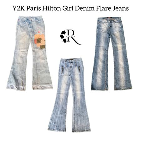 Y2K Paris Hilton Girl Denim Flare Jeans RW-1541