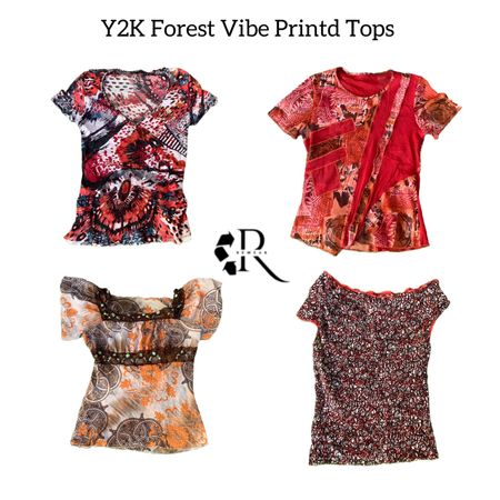 Y2K Forest Vibe Printed Top RW-1545