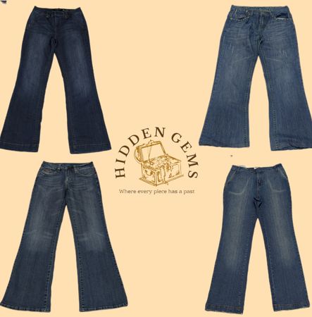Y2K Unique Flared Jeans (HG-060)