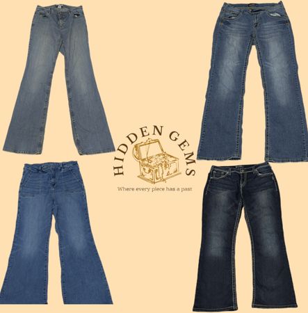 Jeans acampanados Y2K (HG-062)
