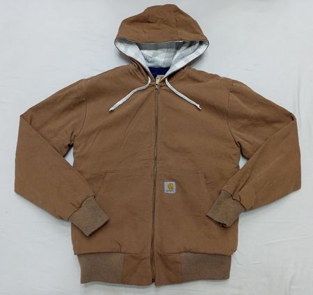 CR1222 Upcycled Hooded Workwear Zip Jacket