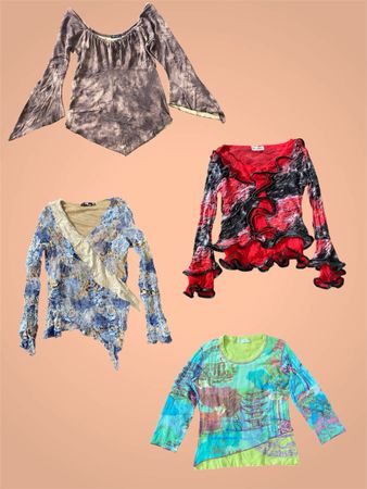 Vintage Y2K Grunge Mesh Tops 💕 (TS-Rep)