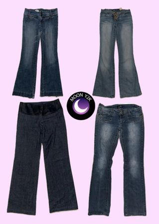 Y2K Britney Era Boot Cut Jeans (M-1113)