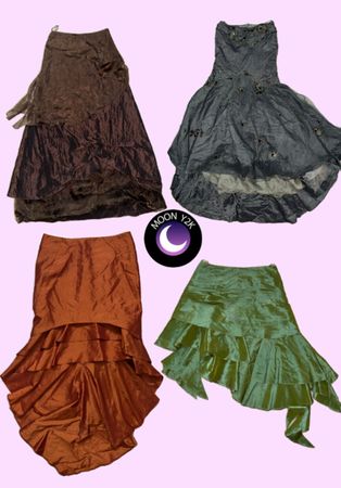 Y2k Flowy and Funky Ruffle Skirts (M-1118)
