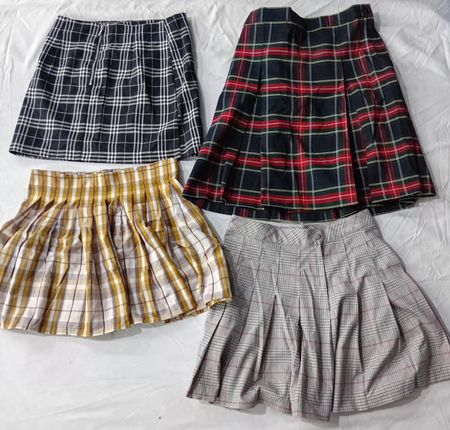 CR6393 Y2K Check Skirts