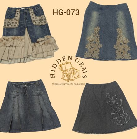 Y2K IT girl era denim skirts(HG-073)