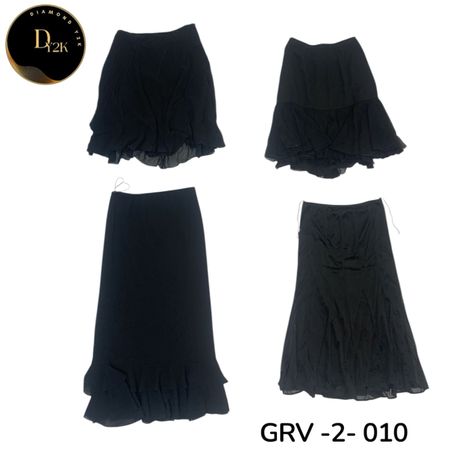 Authentic Y2K Black Poly Skirt | Vintage 2000s Aesthetic (GRV-2-010)