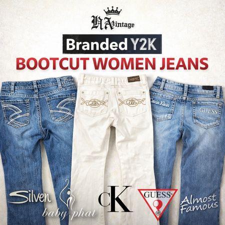 Pantalon bootcut Y2K de marque Inc Silver Almost Famous