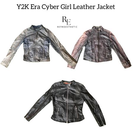Y2K Era Cyber Girl Leather Jacket RE-2754