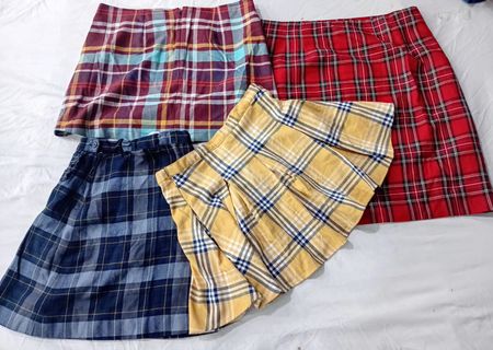 CR6421 Y2K Check Skirts