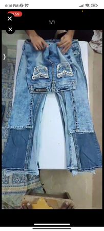 Custom handpick Y2K Embellished/Embroidered Jeans