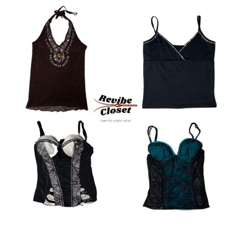 Y2K Edgy Girl Grunge Mix Cami Tops RC-028