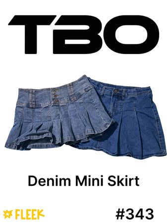 Denim Mini Skirt     #343