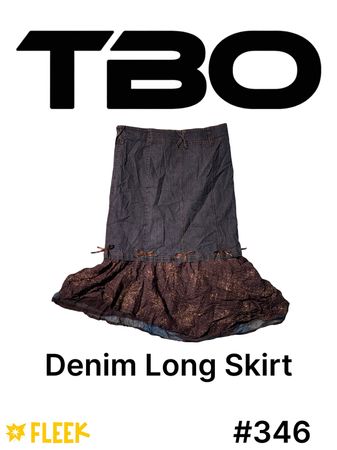 Denim Long Skirt    #346