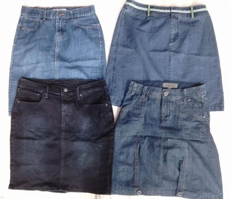 CR6425 Y2K Denim Midi Skirts