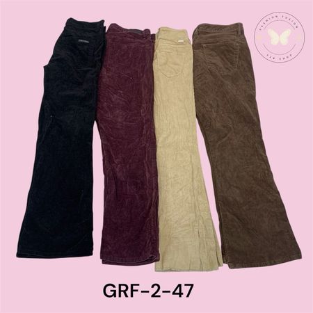 Damen High-Waist Corduroyhose – Weiche gerippte Freizeitkleidung (GRF-2-47)