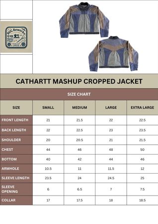 Upcycled carhartt mashup cropped jacket
