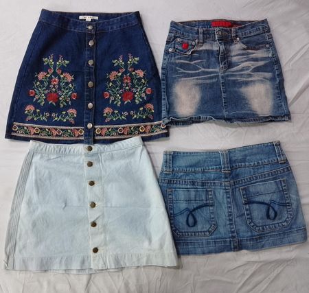 CR6433 Y2K Mini Denim Skirts