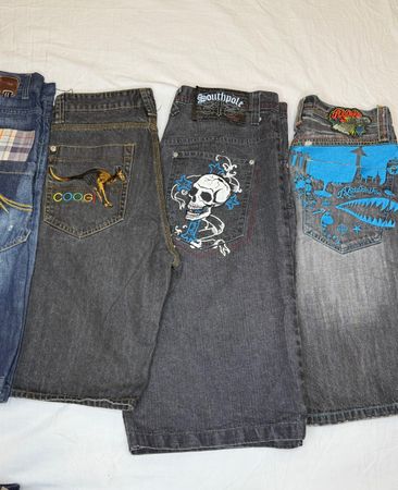 Hip Hop Designer Gothic Denim Shorts | V-T267