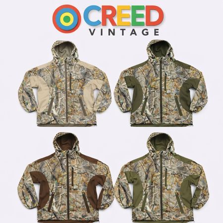 CR1264  Upcycled Camo/RealTree Hooded Jacket