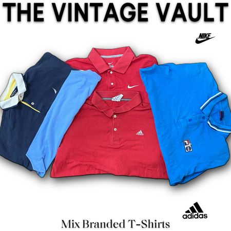 T-shirt miste con marchi tra cui Nike, Adidas e altri.