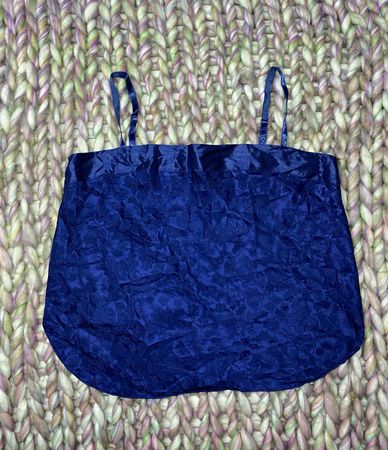 brown and beige silk blend lace trim camisole top