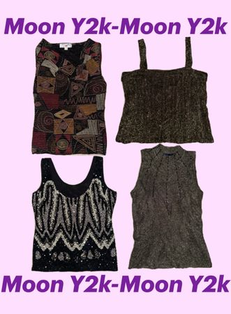 Y2k Gothic Night out party tops (M-1135)