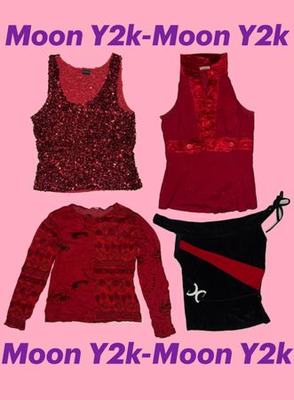 Y2k romantische rote Oberteile „Valentinstag-Special“ (M-1137)