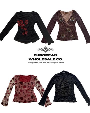 Y2K Love Story Mesh Tops