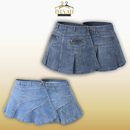 Gonna mini in denim firmata