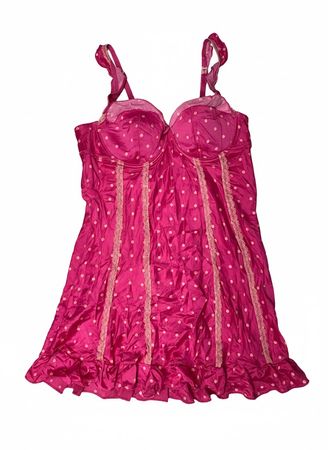 pink polka dot babydoll nightie
