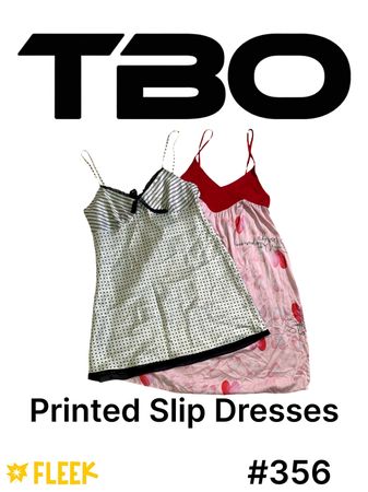 Printed Slip Dresses    #356