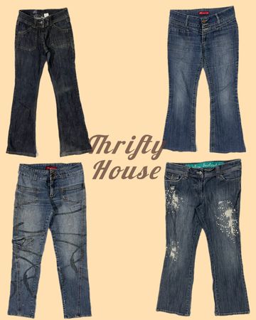 Y2k Bootcut & Flare Denim Jeans(TH/198)