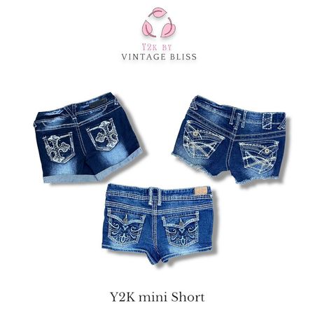 Y2K Denim Mini-Shorts