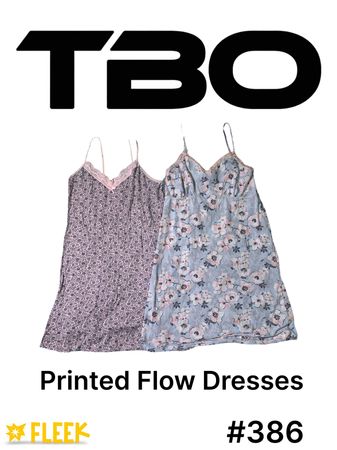 Printed Flow Dresses    #386