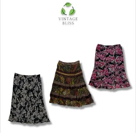 Y2K Poly Long Skirts