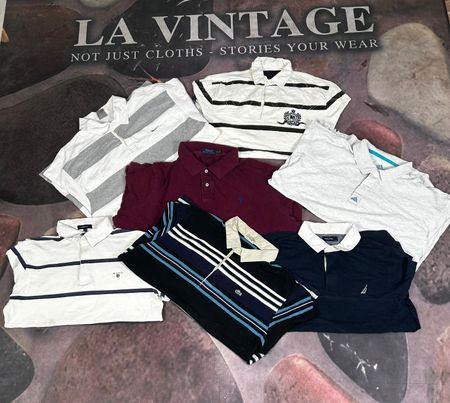 ヴィンテージミックスブランドラグビージャージ -ヘビーウェイトコットン-ブロックコアエステティック