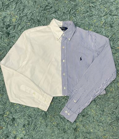 Upcycled Ralph Lauren Crop Tops Half & Half