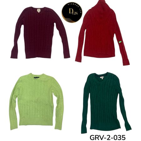 Pull en maille tissée Y2K Mix – Ambiance rétro vintage (GRV-2-035)