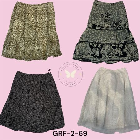 Everyday Comfort Printed Poly Skirt (GRF-2-69)