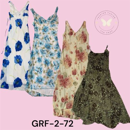 Vestido de Poliéster Estampado - Vestido Casual de Ajuste Fácil (GRF-2-72)