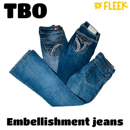 Y2k embellishment jeans