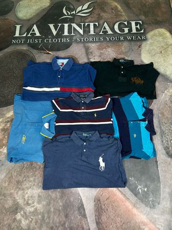 ビンテージパステル2ボタンポロ90年代のプレップ -Fire